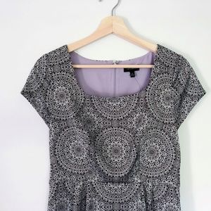 The Limited NWT Black & Lavender Medallion Dress